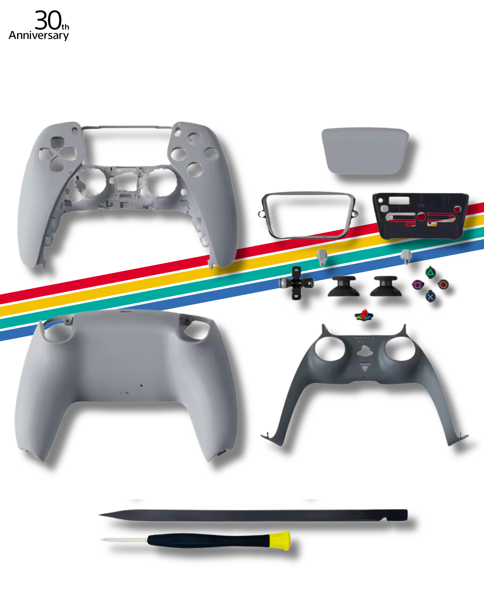 Kit Transformation Manette PS5™ DualSense 30e Anniversaire - Design Rétro Collector, Édition Limitée | Personnalisez Votre Manette et Vivez l’Héritage PlayStation®