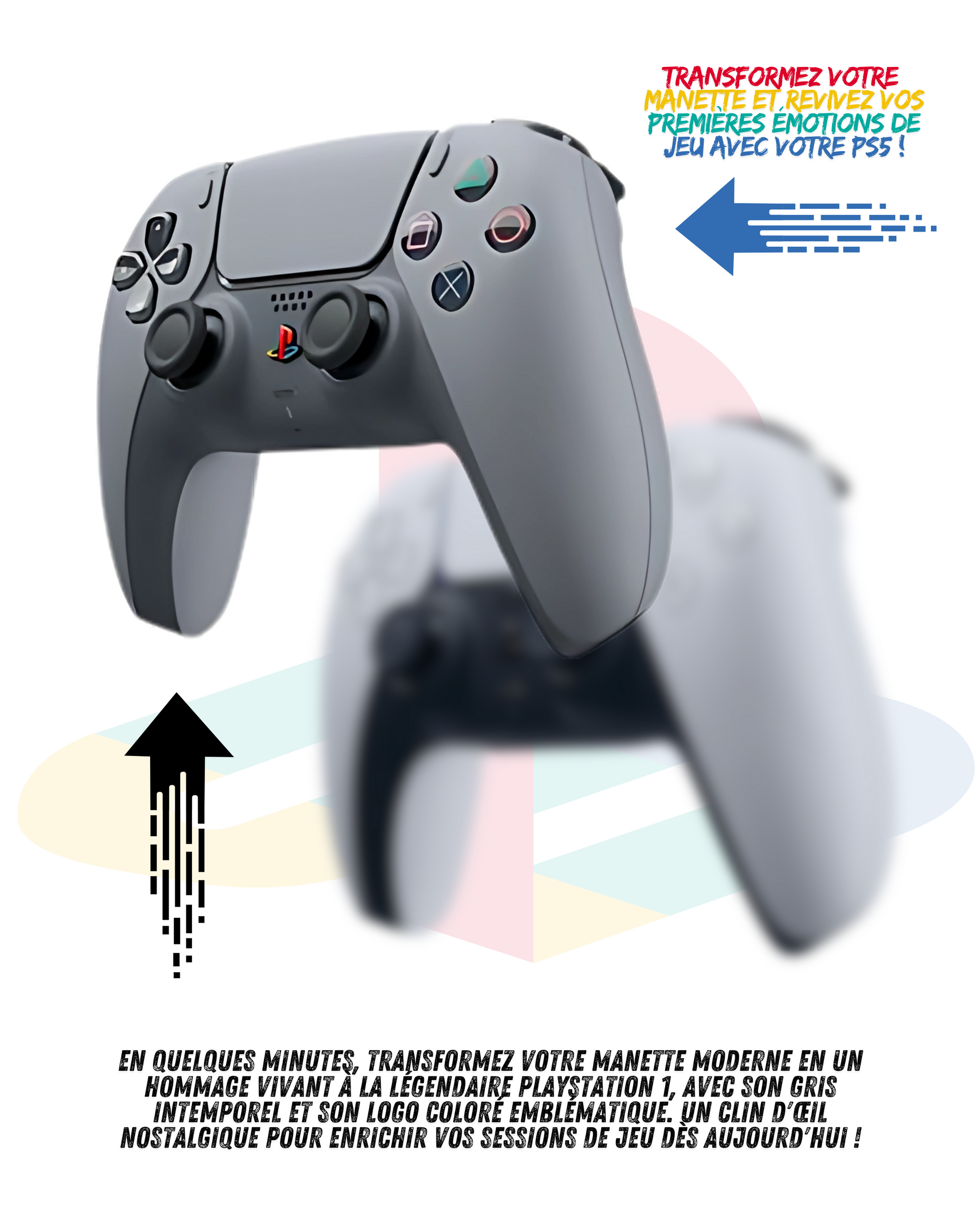Kit Transformation Manette PS5™ DualSense 30e Anniversaire - Design Rétro Collector, Édition Limitée | Personnalisez Votre Manette et Vivez l’Héritage PlayStation®